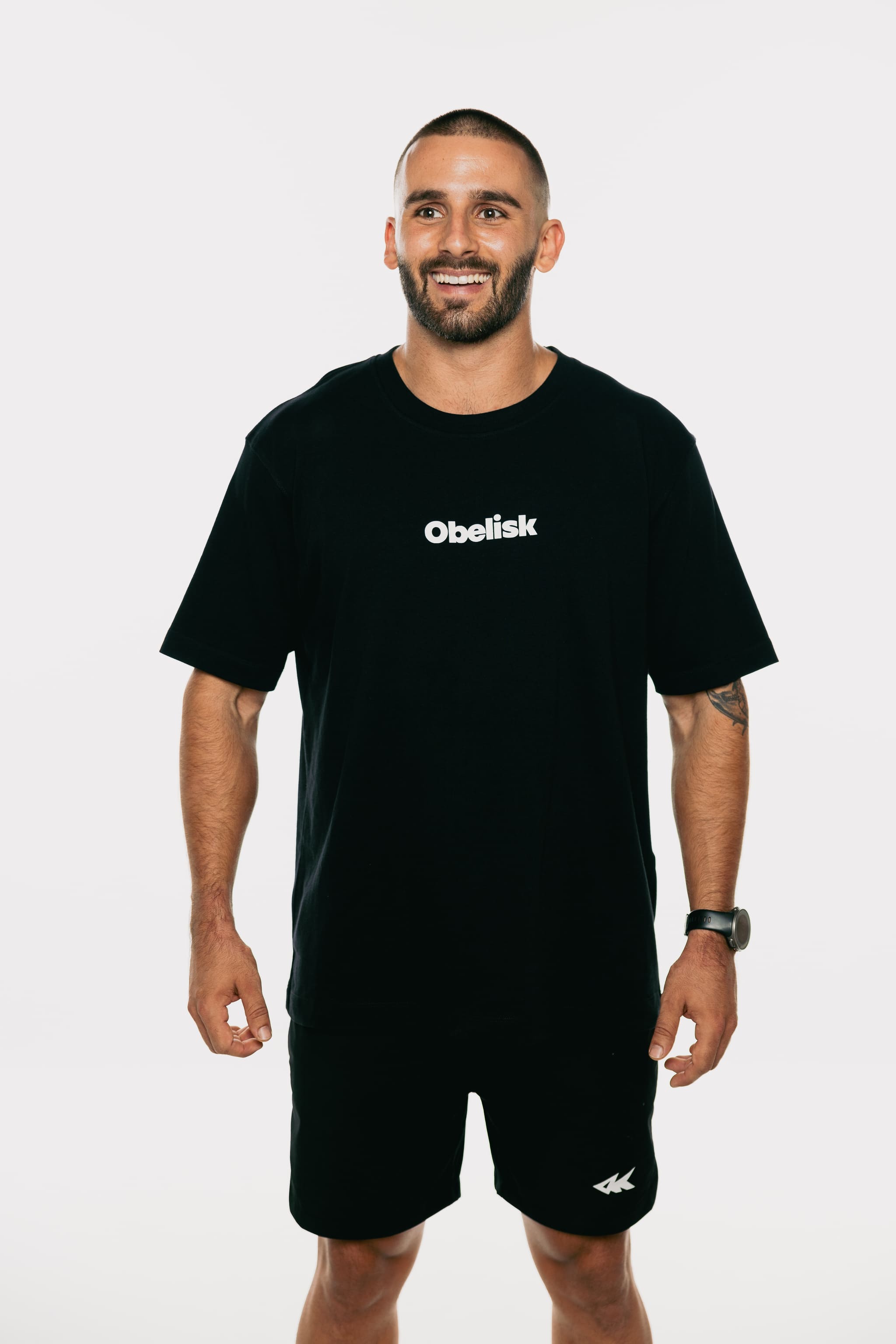 Camiseta con logo - Negra