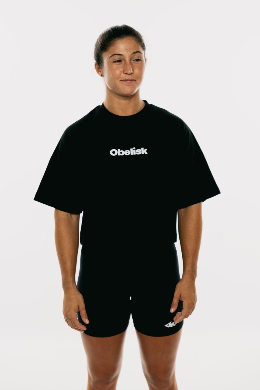 Crop Top con logo - Negra