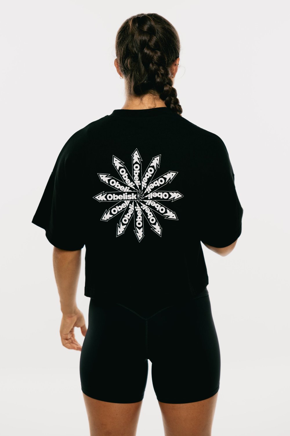 Crop Top con logo - Negra